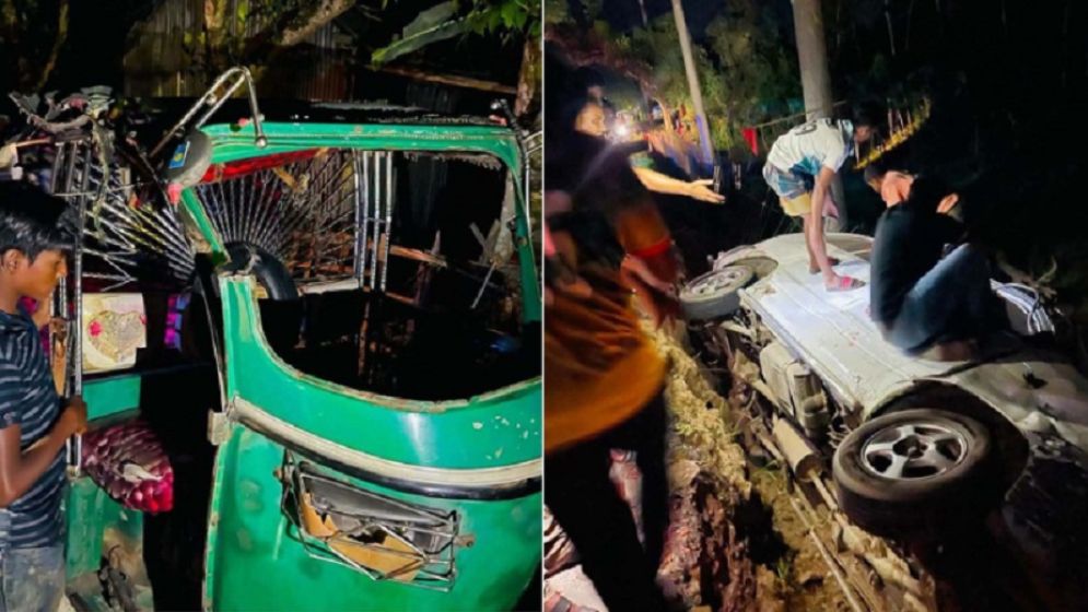 Eight DB police personnel injured in Sherpur road crash