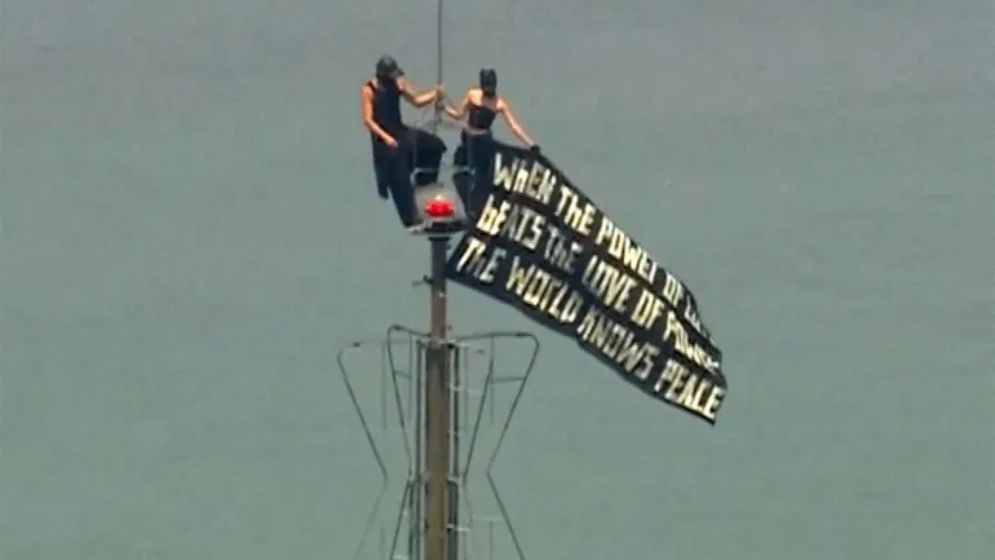 Couple arrested after daring Empire State marriage proposal stunt