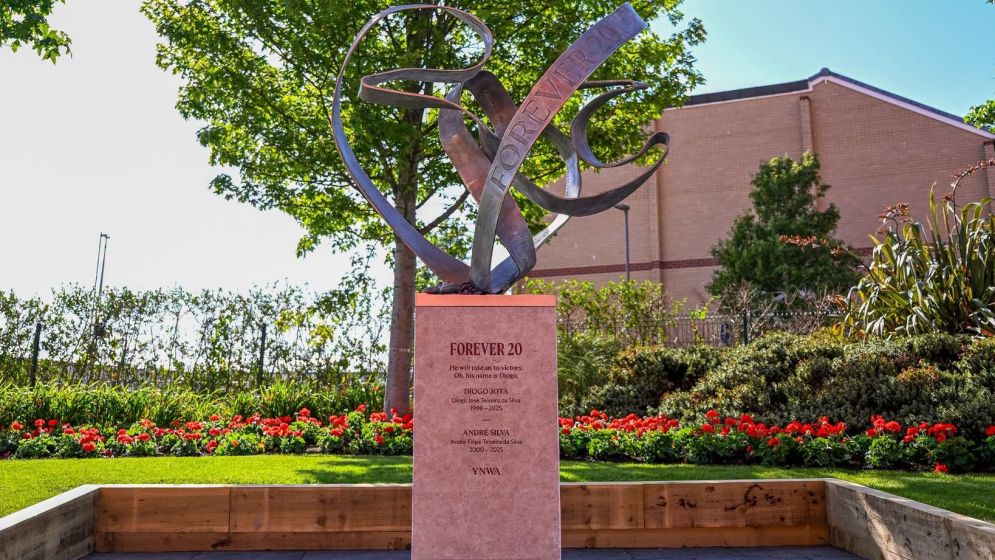 Anfield memorial to Jota, brother unveiled
