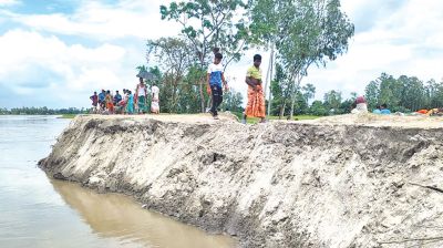 Fresh erosion threatens newly built Teesta bank protection in Rangpur