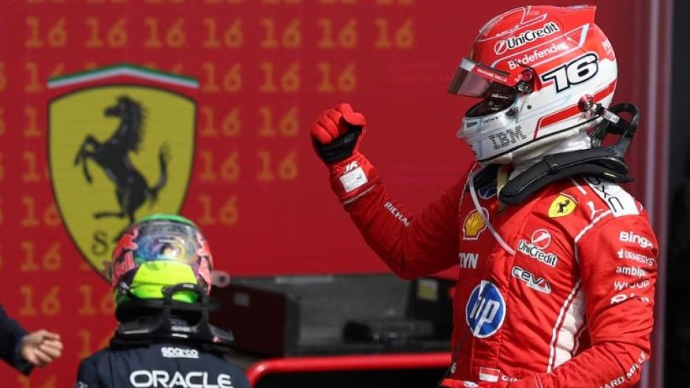Leclerc wins British GP behind safety car