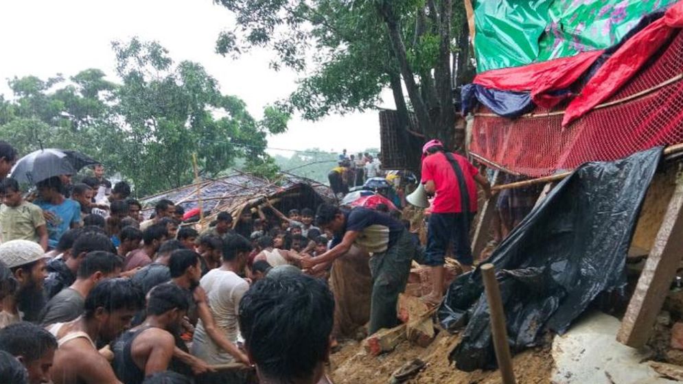 Landslide kills 8 madrasa students in Rohingya camp