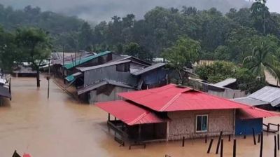 Heavy rain paralyses life in Rangamati