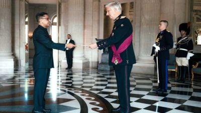Pranay Verma presents credentials to Belgian King Philippe