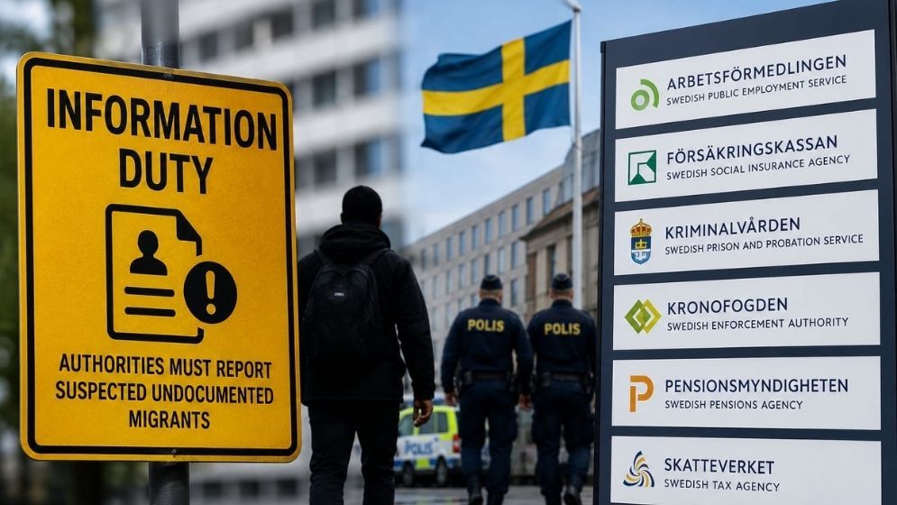 Sweden enforces new law requiring agencies to report undocumented migrants