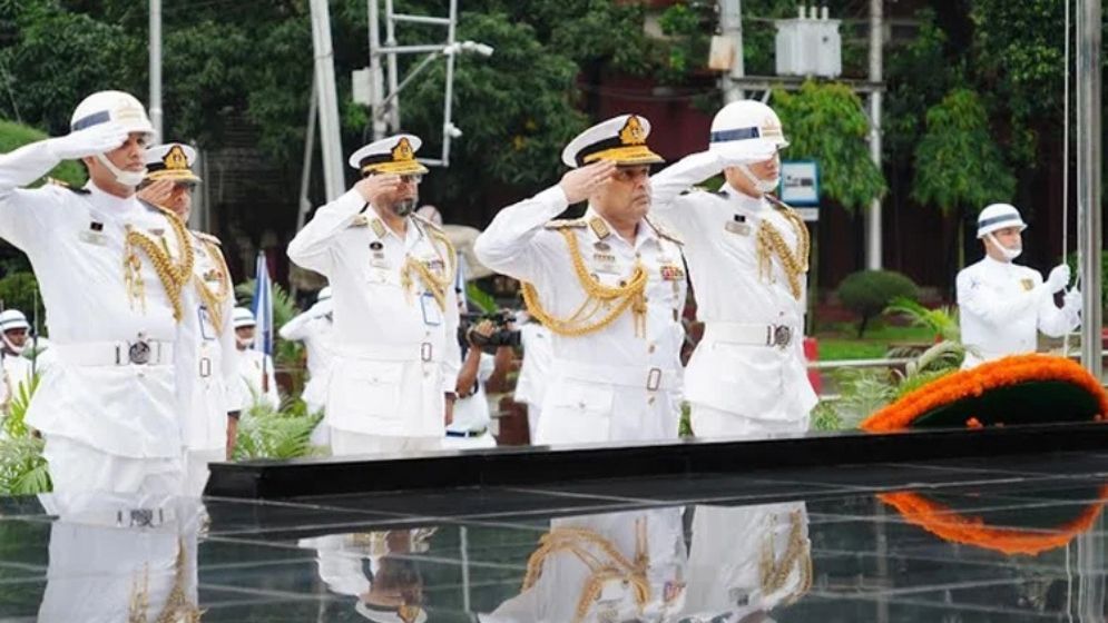 Navy Chief Vice Admiral Khondkar Misbah-ul-Azim pays tribute to Shikha Anirban