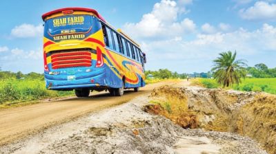 Shariatpur road expansion, bridge works remain incomplete after six years