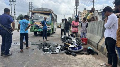 Two motorcyclists die in four-vehicle crash on Dhaka-Aricha Highway