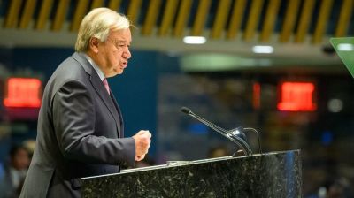 UN chief arrives in Syria, first since before civil war