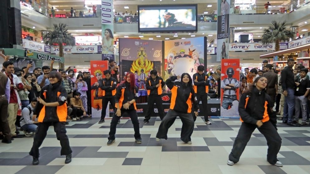 PUBG Mobile Naruto Flash Mob draws thousands to Bashundhara City