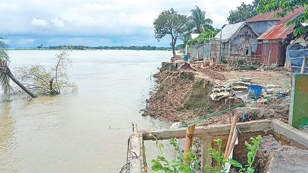 Over 100 homes at risk as Surma erodes Sunamganj village