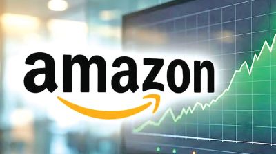 Amazon surges as US stocks shrug off bond yield worries