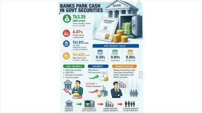Banks buy securities as credit demand drops