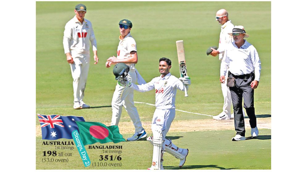 Tanzid century puts Bangladesh in command after second day