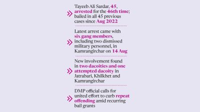 45 arrests, 45 bails: Repeat offender caught again