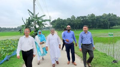 Emran Saleh Prince visits agrotech-focused village in Mymensingh