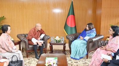 Bhutanese foreign secretary meets Shama Obaed