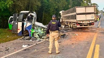 At least 23 die as bus and truck collide in Brazil