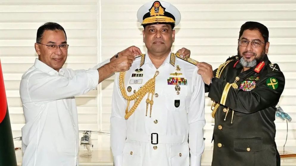 Navy Chief Khondkar Misbah ul Azim promoted to Admiral
