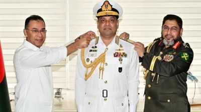 Navy Chief Khondkar Misbah ul Azim promoted to Admiral