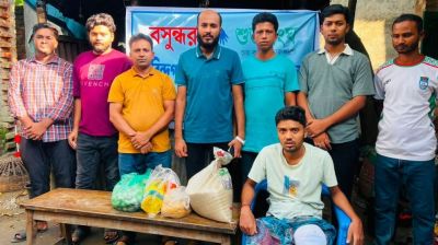 Shuvosangho provides relief to road accident victim in Gaibandha