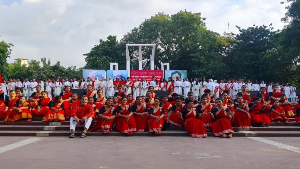 Cultural programme at Shaheed Minar celebrates Rabindra-Nazrul-Sukanta legacy