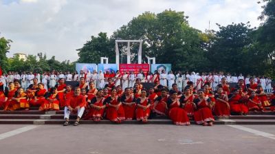 Cultural programme at Shaheed Minar celebrates Rabindra-Nazrul-Sukanta legacy