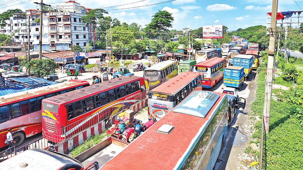 Bridge repairs trigger 50km tailback on Dhaka-Ctg highway
