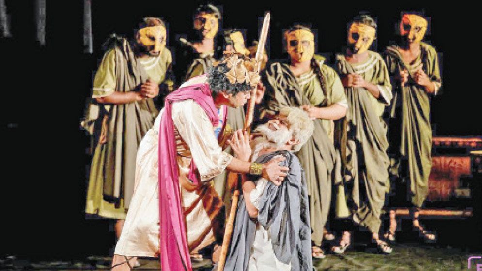 Greek tragedy Oedipus at Mahila Samity today
