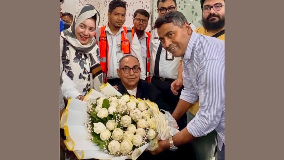 Mirza Abbas returns home after medical treatment