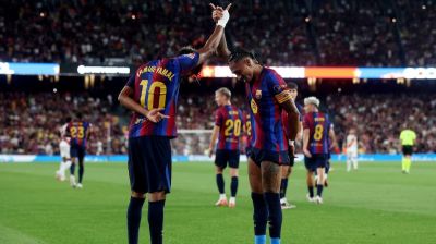 Raphinha and Lamine doubles lift Barcelona