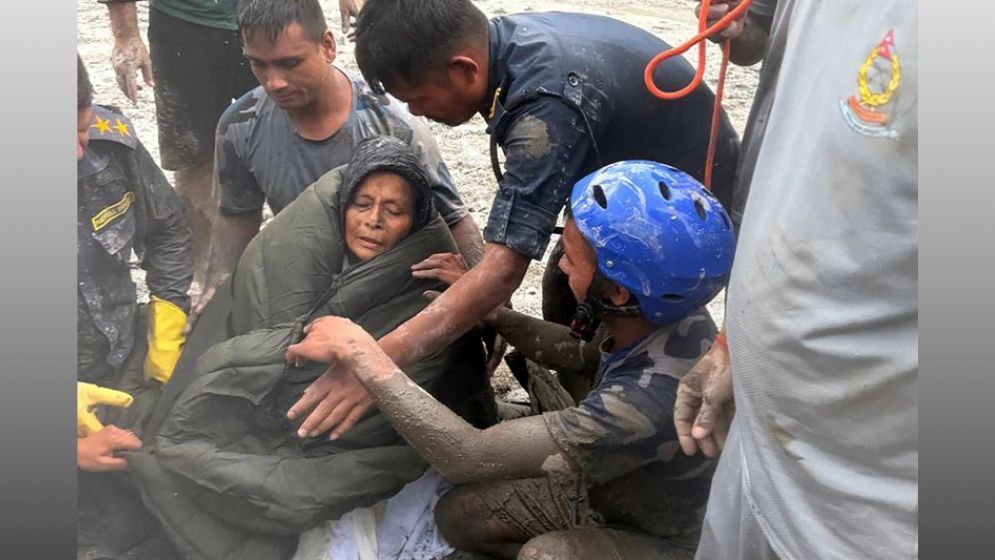 Nepali woman rescued alive from buried home 10 days after flood