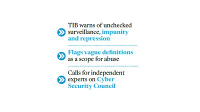 Draft Cyber Security (Amendment) Act poses serious risks to freedom of expression: TIB