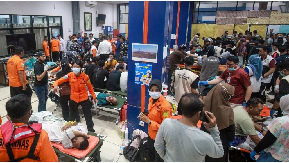 Indonesia searches for missing passengers after ferry capsizes off Java