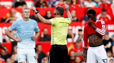 VAR in focus as Haaland goal gives Man City controversial derby win