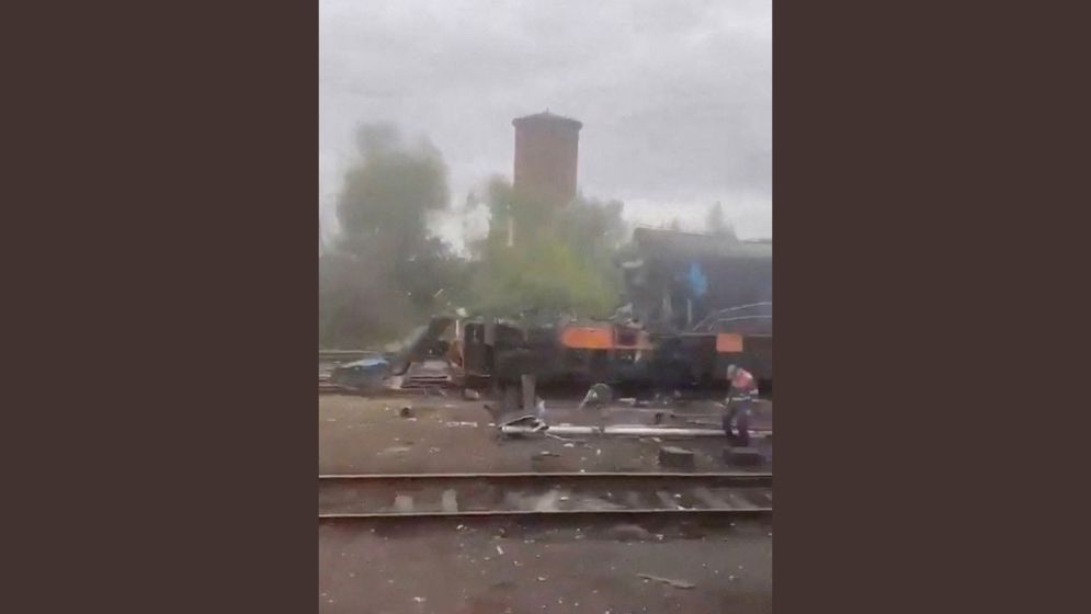 Russia hits Ukraine passenger train, just misses 'train with European diplomats'