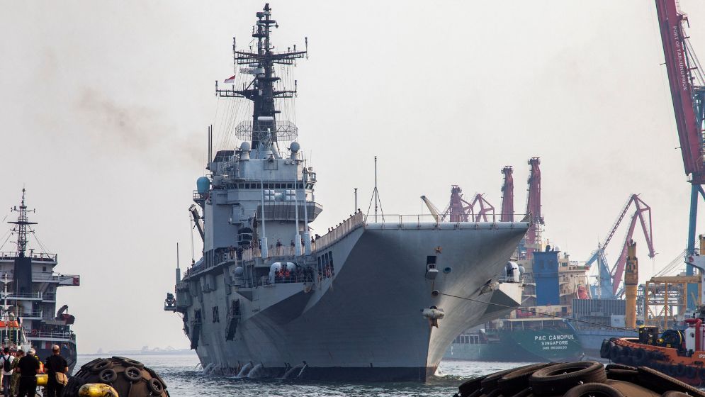 Indonesia welcomes former Italian warship as its first aircraft carrier