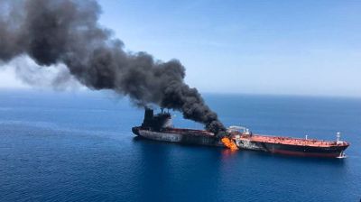 Iran says struck oil tanker in Strait of Hormuz