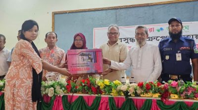 20 underprivileged women receive sewing machines in Netrokona