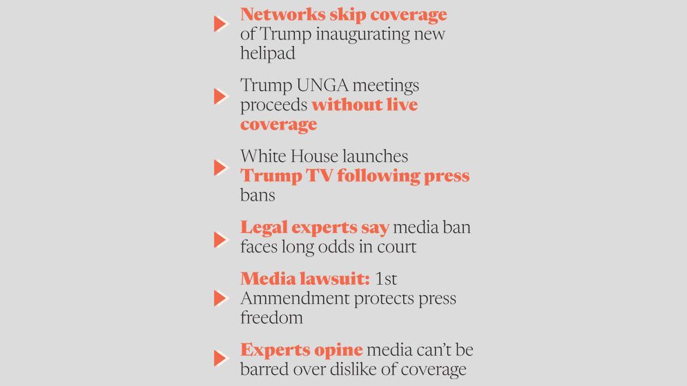Trump media ban sparks uproar