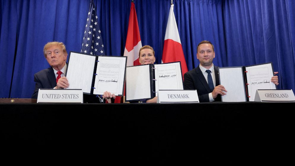 Trump signs security deal with Greenland, Denmark at UN