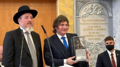 Argentine President Javier Milei gets ‘Lover of Israel Award’