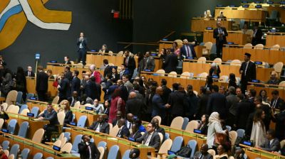 Dozens of envoys at UN walk out of Netanyahu speech