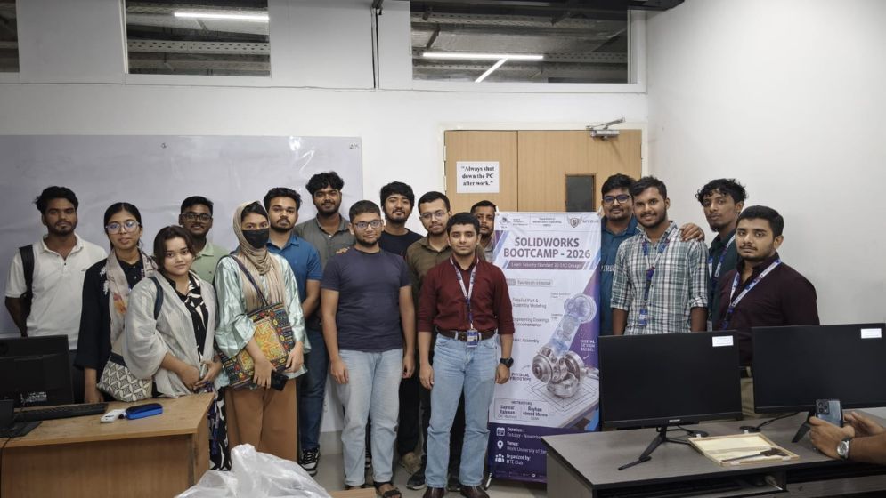 Professional SolidWorks Bootcamp begins at World University of Bangladesh