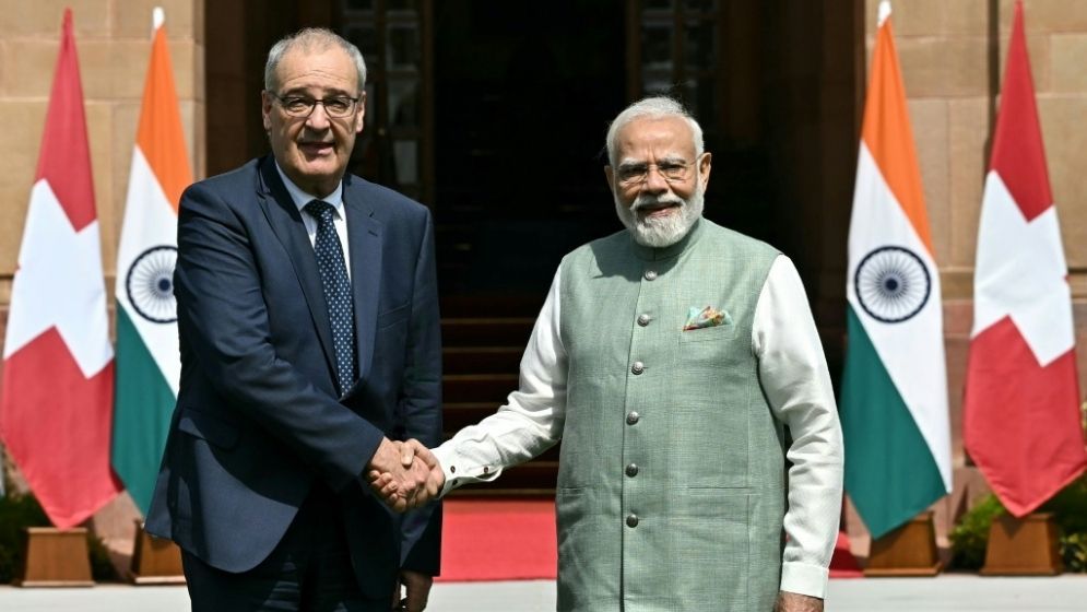 Swiss president visits India to boost trade ties