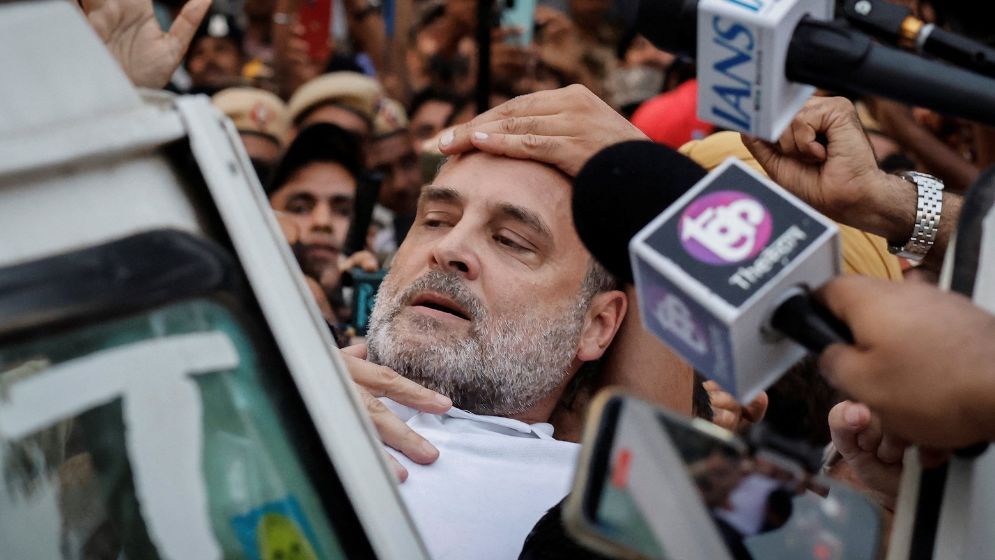 Rahul Gandhi detained over election chief protest for 2nd day