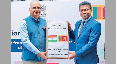 India donates Rs 52m worth of anti-TB drugs to Sri Lanka