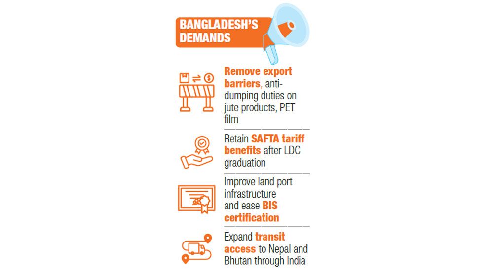 Dhaka seeks removal of Indian trade barriers