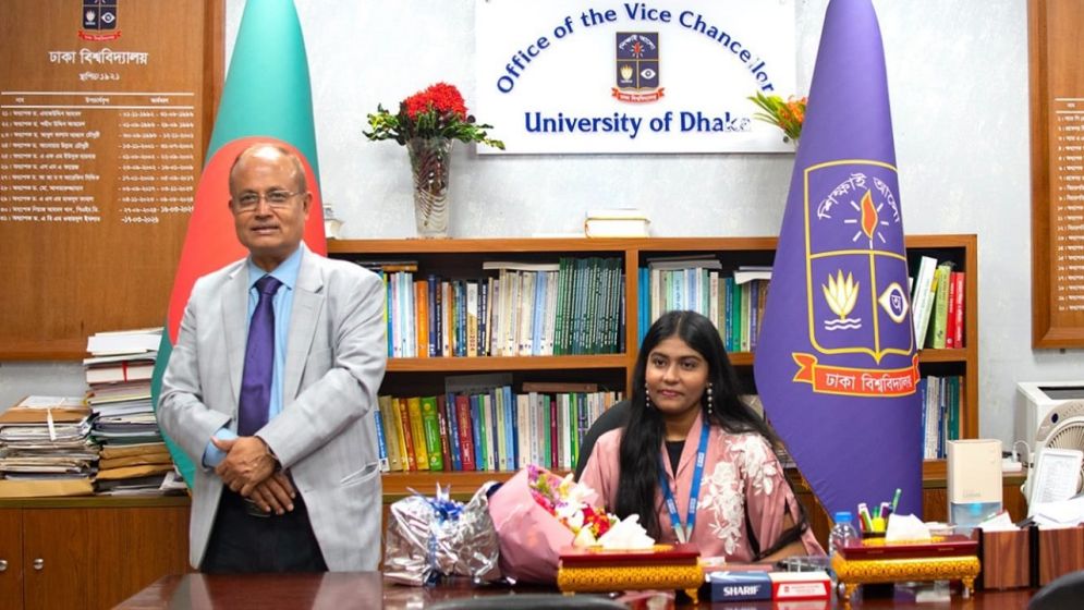 HSC student symbolically takes over as DU vice-chancellor for a day