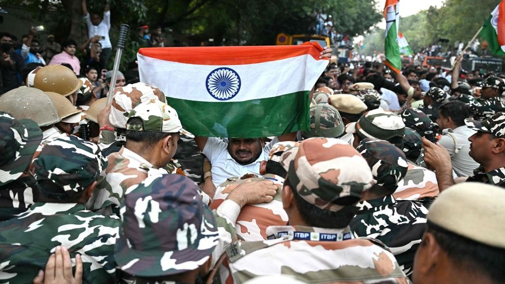 India youth shift tactics as police clamp down on election protest
